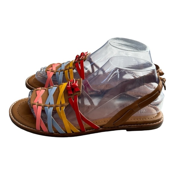 Madewell Women's The Maya Huarache Sandals Rainbow Multicolor Size 7 - Picture 3 of 10